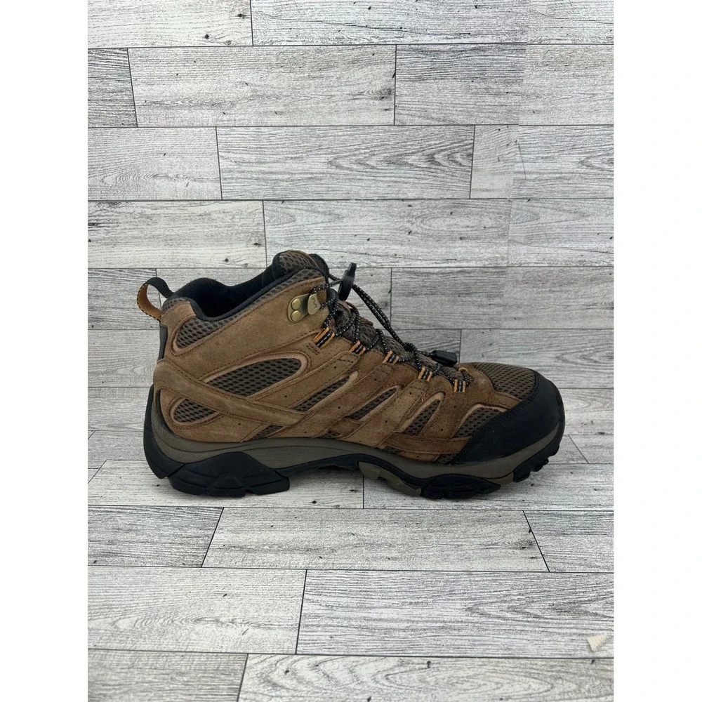 Merrell Moab 2 Mid Waterproof Hiking Boots Mens 10 Brown Suede Vibram J06051